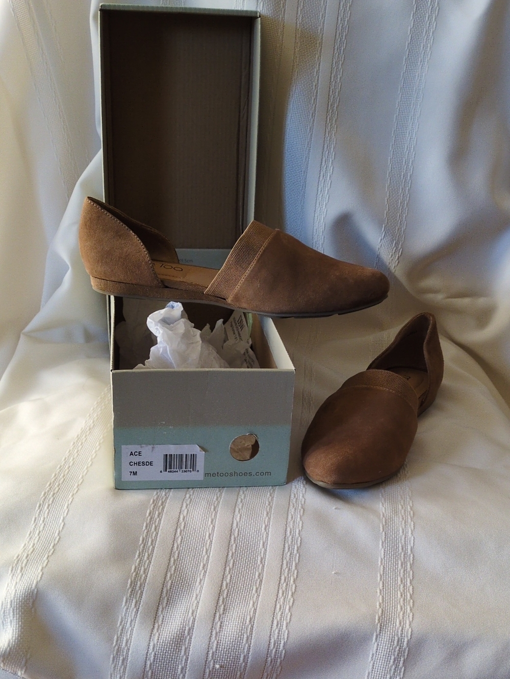 Women’s ...me Too brand Chestnut Suede D’Orsay Flats - Size 7